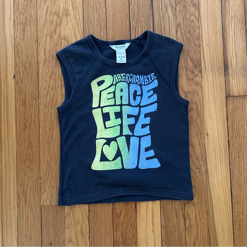 Abercrombie little girls size medium (approx size 8) navy blue sleeveless top